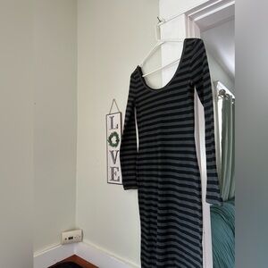 Striped long sleeve dress